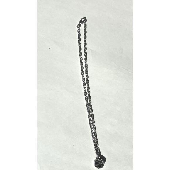 Gucci Textured Interlocking G Pendant Logo Silver Necklace w/ Gift Box NWOT - Picture 5 of 15